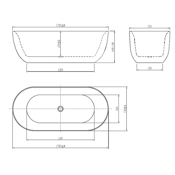 Акриловая ванна Aquatek Афина 170x78 AQ-144778BL без гидромассажа Акриловая ванна Aquatek Афина 170x78 AQ-144778BL без гидромассажа