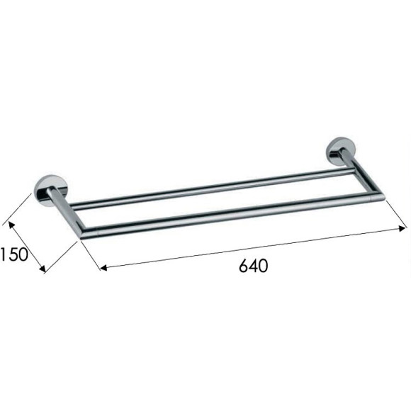 Полотенцедержатель Remer Guest GS33NO двойной Черный матовый