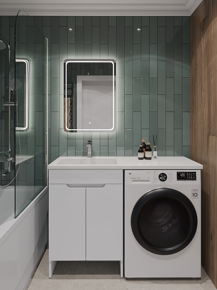 Тумба с раковиной Orange Sistema 120 L STD-120TUW+RAL Белая глянцевая Тумба с раковиной Orange Sistema 120 L STD-120TUW+RAL Белая глянцевая