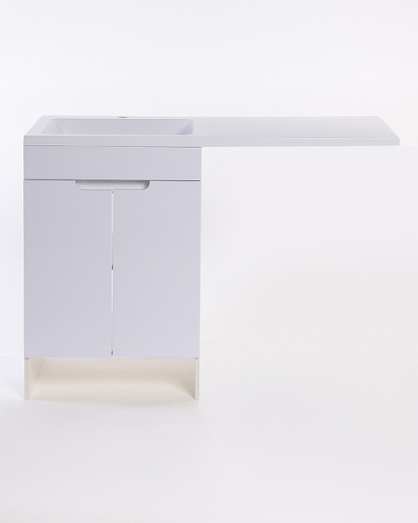 Тумба с раковиной Orange Sistema 120 L STD-120TUW+RAL Белая глянцевая Тумба с раковиной Orange Sistema 120 L STD-120TUW+RAL Белая глянцевая