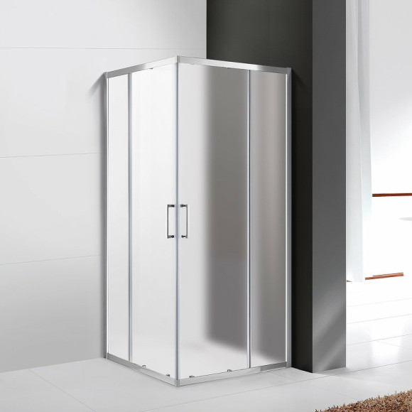 Душевой уголок Cezares Molveno 90х90 MOLVENO-A-2-90-P-Cr профиль Хром стекло рифленое
