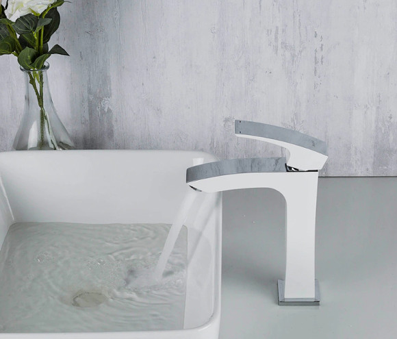 Смеситель для раковины Gappo G07 G1007-78 Белый Хром