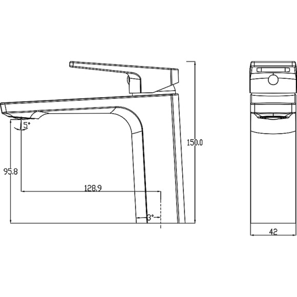 Смеситель для раковины Swedbe Kronos 2010 Хром Смеситель для раковины Swedbe Kronos 2010 Хром