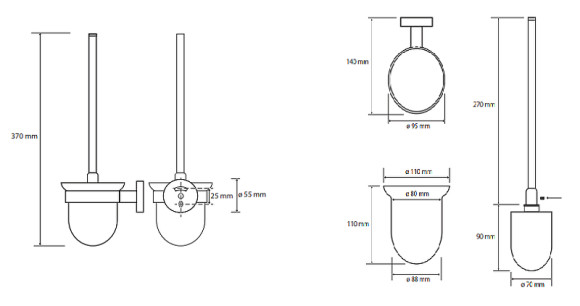 Ершик для унитаза Bemeta Omega 104113012 Хром Ершик для унитаза Bemeta Omega 104113012 Хром