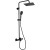 Душевая система Remer Elegance EQ34A8CPUFS25NO с термостатом Черная матовая