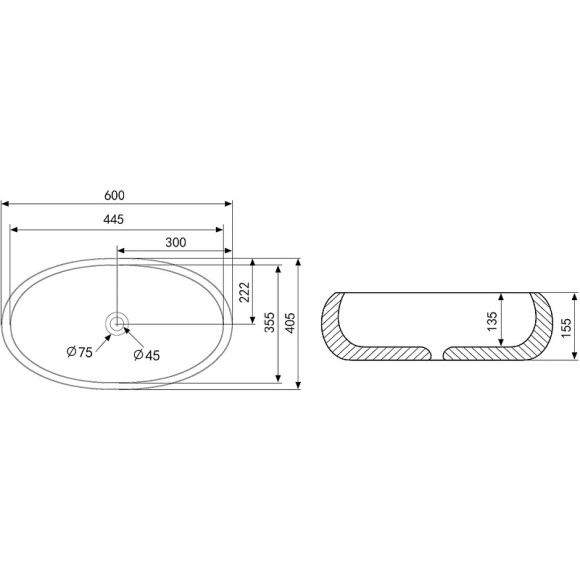 Раковина-чаша Abber Bequem 60 AC2102 Белая Раковина-чаша Abber Bequem 60 AC2102 Белая