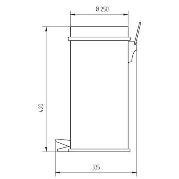 Ведро для мусора Migliore Complementi 21949 Хром