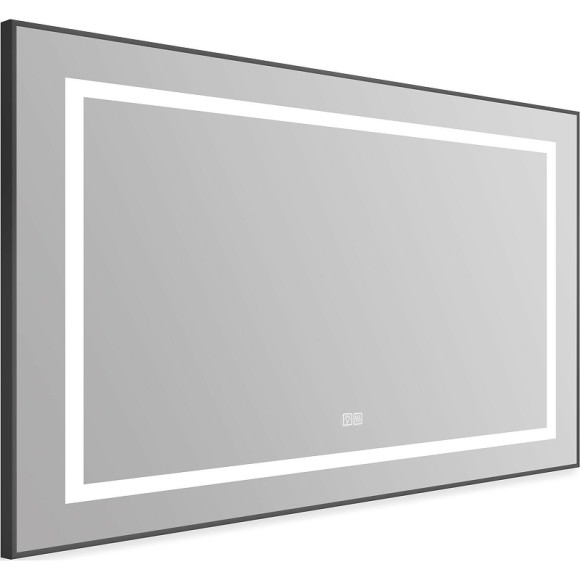 Зеркало BelBagno Kraft 98.5 SPC-KRAFT-985-685-TCH-WARM-NERO с подсветкой с подогревом Черное с сенсорным выключателем Зеркало BelBagno Kraft 98.5 SPC-KRAFT-985-685-TCH-WARM-NERO с подсветкой с подогревом Черное с сенсорным выключателем