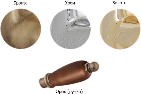 Смеситель для биде Cezares Elite BSM1 ручка металл Бронза/орех