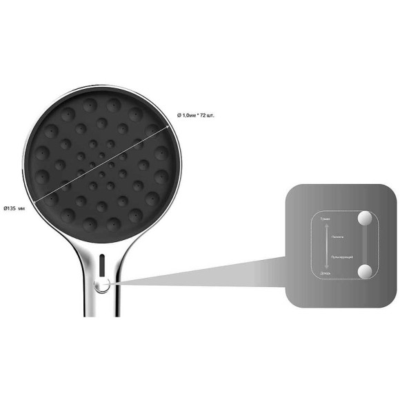 Ручной душ Vincea Inspire VSHN-3I2HMB Черный матовый Ручной душ Vincea Inspire VSHN-3I2HMB Черный матовый