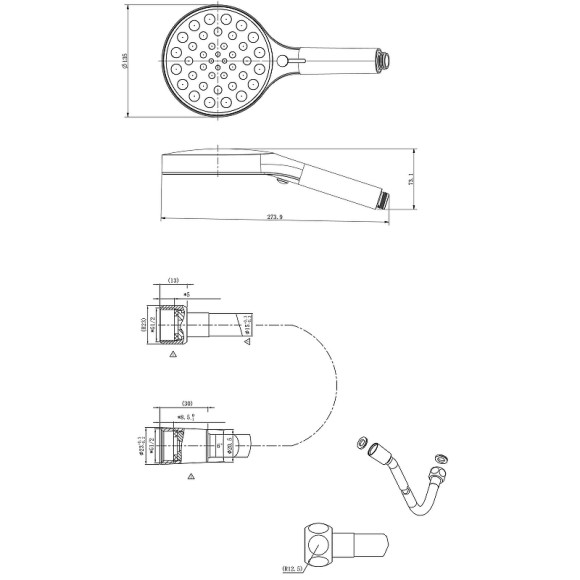 Ручной душ Vincea Inspire VSHN-3I2HMB Черный матовый Ручной душ Vincea Inspire VSHN-3I2HMB Черный матовый