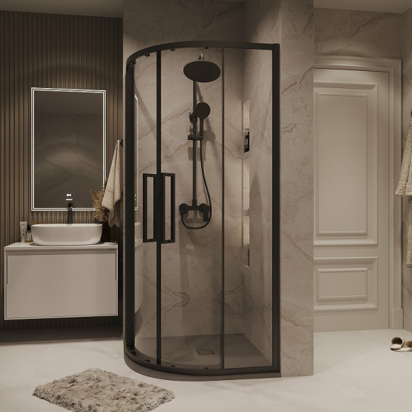 Душевой уголок Grossman Cosmo 100х100 301.K33.02.1010.21.00 профиль Черный матовый стекло прозрачное Душевой уголок Grossman Cosmo 100х100 301.K33.02.1010.21.00 профиль Черный матовый стекло прозрачное