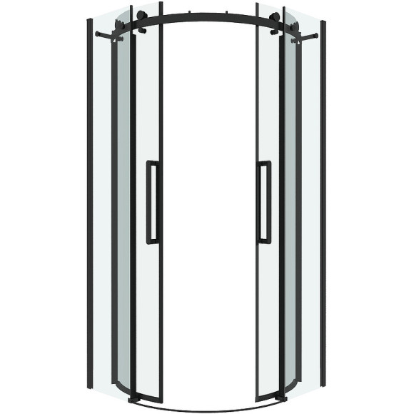 Душевой уголок Grossman Classic 100х100 301.K33.04.1010.21.00 профиль Черный матовый стекло прозрачное