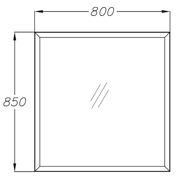 Зеркало Opadiris Рубинно 80 00-00007452 с фацетом Зеркало Opadiris Рубинно 80 00-00007452 с фацетом