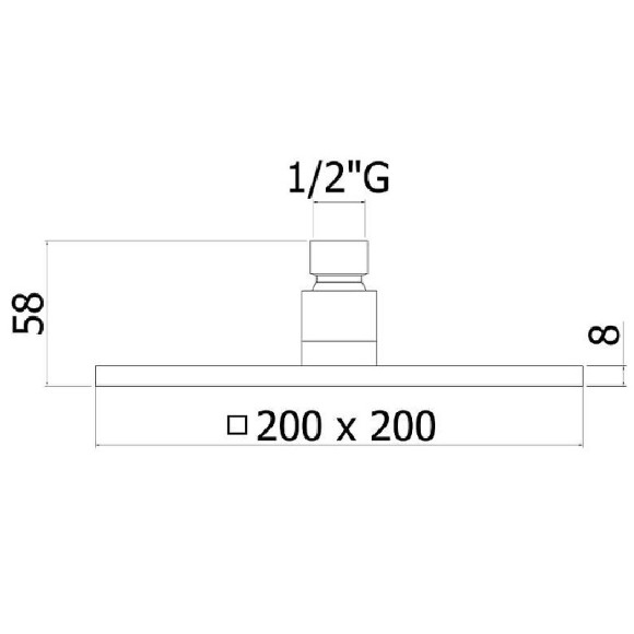 Верхний душ Paffoni Syncro ZSOF075CR Хром Верхний душ Paffoni Syncro ZSOF075CR Хром