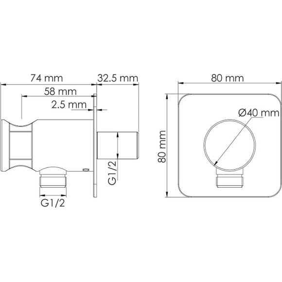 Шланговое подключение WasserKRAFT Neckar A280 Золото глянцевое