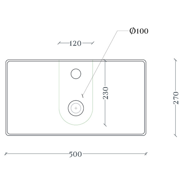 Раковина Artceram Scalino 50 SCL006 01 00 Белая