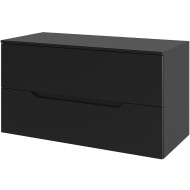 Тумба под раковину Orange Line 100 Li-100TubMDF подвесная Черная матовая