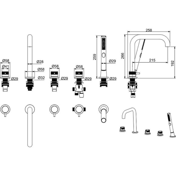 Смеситель на борт ванны Allen Brau Priority 5.31007-BN Брашированный никель Смеситель на борт ванны Allen Brau Priority 5.31007-BN Брашированный никель