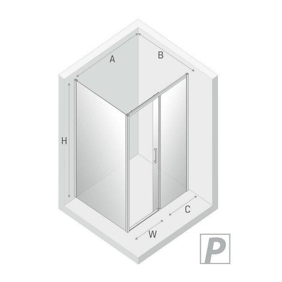 Душевой уголок New Trendy Prime Black 100х80 R D-0317A/D-0128B профиль Черный стекло прозрачное Душевой уголок New Trendy Prime Black 100х80 R D-0317A/D-0128B профиль Черный стекло прозрачное
