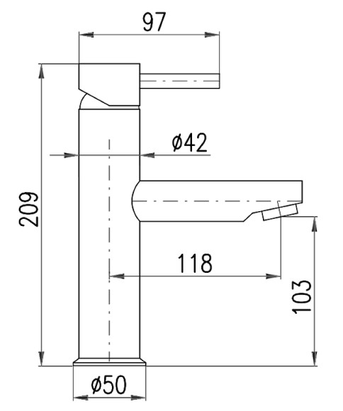Смеситель для раковины Rav Slezak Seina SE928.5CMAT Черный матовый