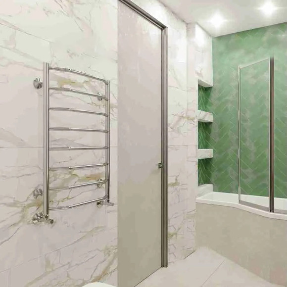 Водяной полотенцесушитель Terminus Виктория П8 500x800 4670078530134 Хром, нижнее подключение, G 1/2" ВР