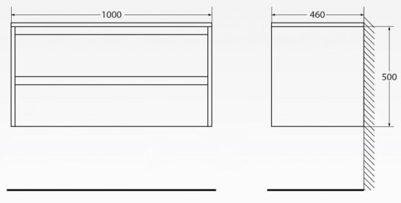 Тумба под раковину BelBagno Kraft 100 KRAFT-1000-2C-SO-RGB подвесная Белый дуб Галифакс