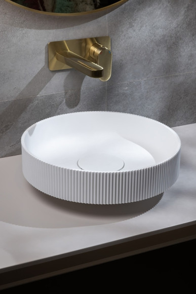 Раковина-чаша Boheme Corian 40 801-R-MW Белая матовая