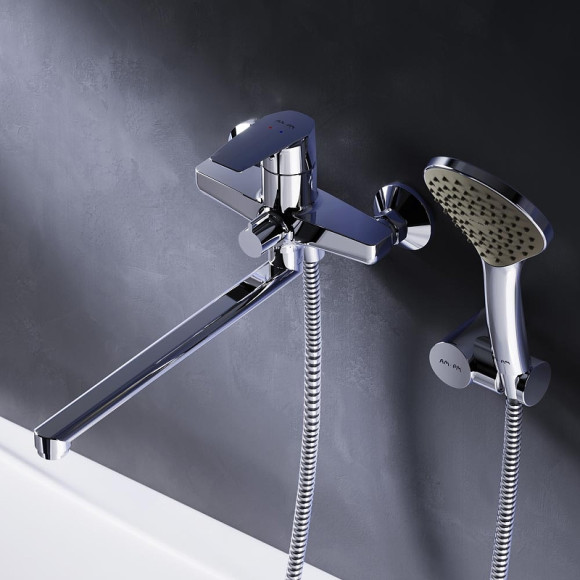 Смеситель для ванны AM.PM Gem F90A95000 универсальный Хром Смеситель для ванны AM.PM Gem F90A95000 универсальный Хром