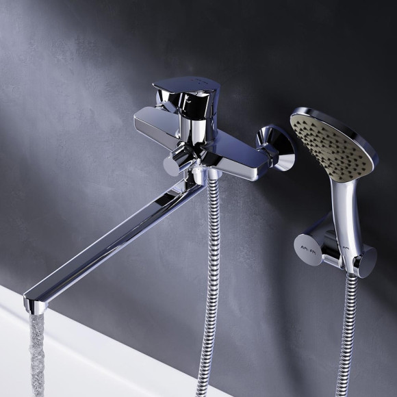 Смеситель для ванны AM.PM Gem F90A95000 универсальный Хром Смеситель для ванны AM.PM Gem F90A95000 универсальный Хром