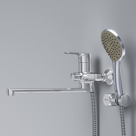 Смеситель для ванны AM.PM Gem F90A95000 универсальный Хром Смеситель для ванны AM.PM Gem F90A95000 универсальный Хром