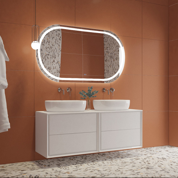 Зеркало Cezares Giubileo 140 CZR-SPC-GIUBILEO-1400-800-TCH-WARM с подсветкой с сенсорным выключателем и подогревом