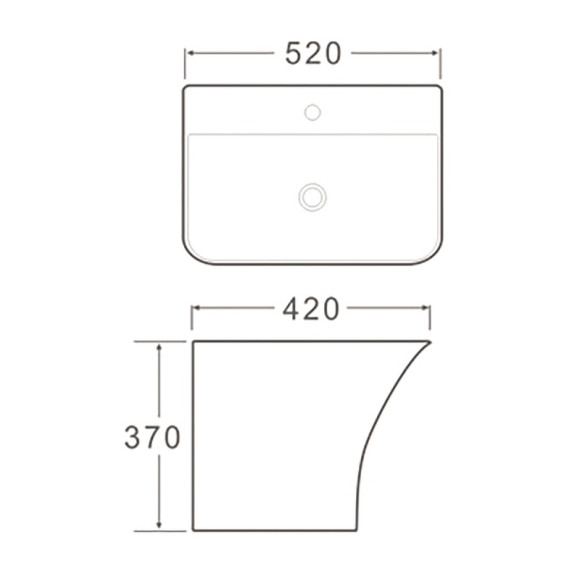 Раковина SantiLine 52 SL-4021 Белая Раковина SantiLine 52 SL-4021 Белая