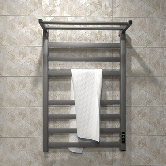Электрический полотенцесушитель Маргроид 8110 профильный 800x500 8110-8050-5179-7024 с полкой Графитовый серый Электрический полотенцесушитель Маргроид 8110 профильный 800x500 8110-8050-5179-7024 с полкой Графитовый серый