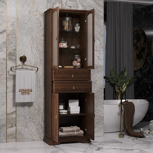 Шкаф пенал Opadiris Риспекто 60 00-00005844 Орех антикварный Шкаф пенал Opadiris Риспекто 60 00-00005844 Орех антикварный