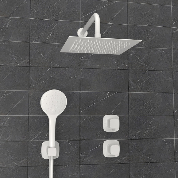 Душевая система WasserKRAFT Saale A9551.266.146.254.328.156.155 Белая матовая