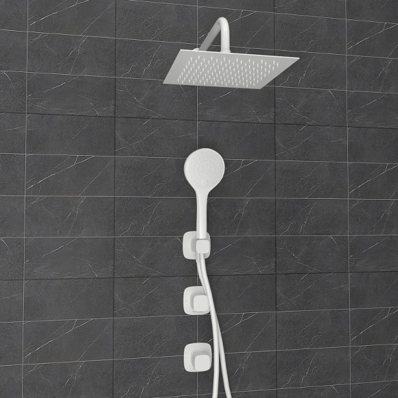 Душевая система WasserKRAFT Saale A9551.266.146.254.328.156.155 Белая матовая