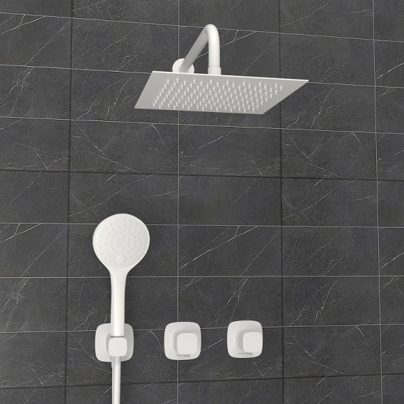 Душевая система WasserKRAFT Saale A9551.266.146.254.328.156.155 Белая матовая