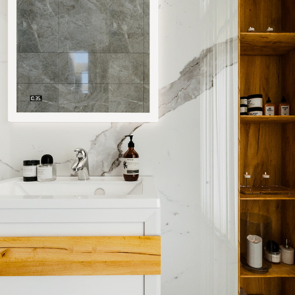 Тумба под раковину Бриклаер Берлин 70 4627125416071 подвесная Белый глянец Тумба под раковину Бриклаер Берлин 70 4627125416071 подвесная Белый глянец