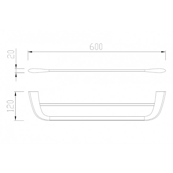 Полотенцедержатель Abber Nord AA1553 двойной Хром Полотенцедержатель Abber Nord AA1553 двойной Хром