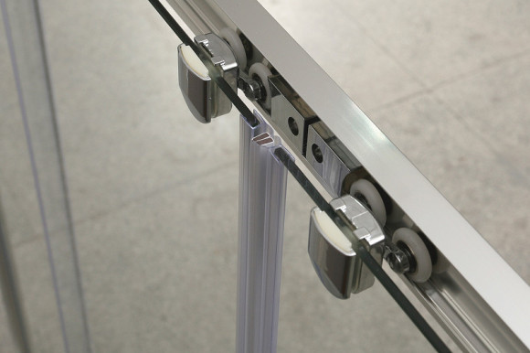 Шторка на ванну BelBagno Unique VF-2 180 профиль Хром стекло прозрачное