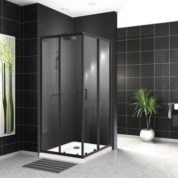 Душевой уголок BelBagno Uno 90х90 UNO-195-A-2-90-C-NERO профиль Черный матовый стекло прозрачное Душевой уголок BelBagno Uno 90х90 UNO-195-A-2-90-C-NERO профиль Черный матовый стекло прозрачное