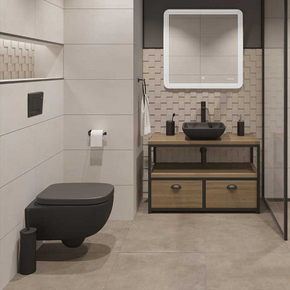 Зеркало Sanita Luxe Dial 80 DIA80SLMRKCS0010 с подсветкой с сенсорным выключателем Зеркало Sanita Luxe Dial 80 DIA80SLMRKCS0010 с подсветкой с сенсорным выключателем