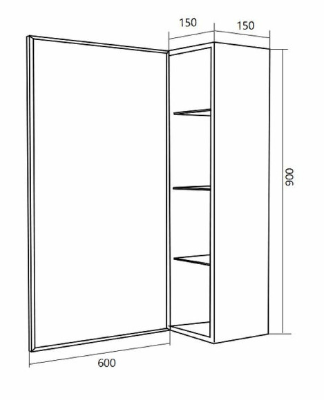 Подвесной шкаф 1MarKa Cube 15 У83244 Белый Подвесной шкаф 1MarKa Cube 15 У83244 Белый