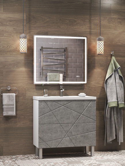 Зеркало Vigo Geometry Comfort 80 z.GEO.80.Comfort с подсветкой с сенсорным выключателем Зеркало Vigo Geometry Comfort 80 z.GEO.80.Comfort с подсветкой с сенсорным выключателем