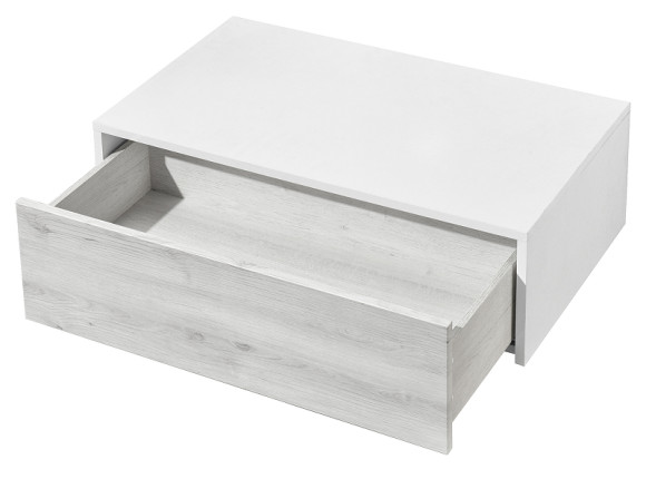 Тумба Aquaton Сакура 80 1A236603SKW80 подвесная Ольха наварра Белый глянец