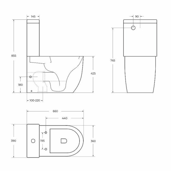 Унитаз компакт BelBagno Sfera-R BB2141CPR без бачка и сиденья Унитаз компакт BelBagno Sfera-R BB2141CPR без бачка и сиденья