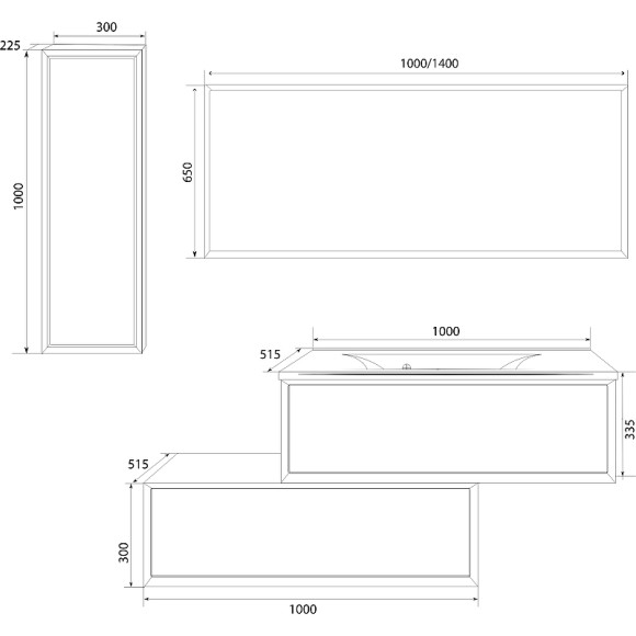 Тумба Marka One Milacco 100П У83571 подвесная Black Stone Тумба Marka One Milacco 100П У83571 подвесная Black Stone