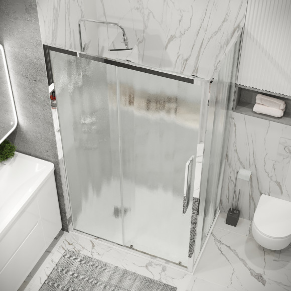 Душевой уголок Grossman Cosmo 120х80 120.K33.02.1280.10.02 профиль Хром стекло шиншилла Душевой уголок Grossman Cosmo 120х80 120.K33.02.1280.10.02 профиль Хром стекло шиншилла