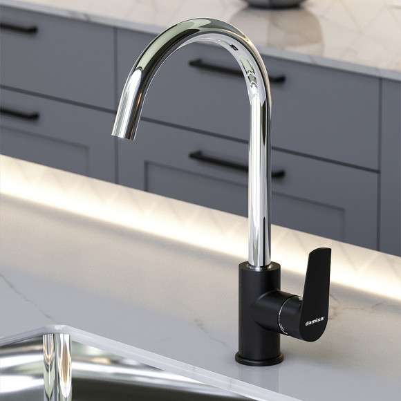 Смеситель для кухни Damixa RedBlu 790720000 Черный Хром